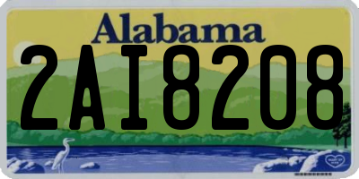 AL license plate 2AI8208