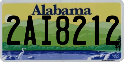 AL license plate 2AI8212