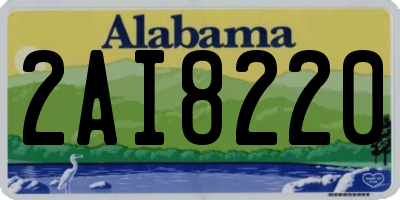 AL license plate 2AI8220