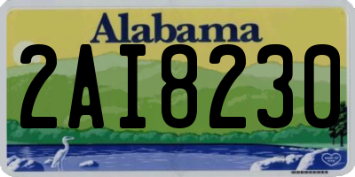 AL license plate 2AI8230