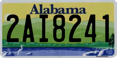 AL license plate 2AI8241