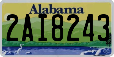 AL license plate 2AI8243