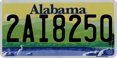 AL license plate 2AI8250