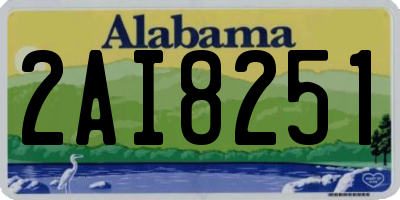 AL license plate 2AI8251