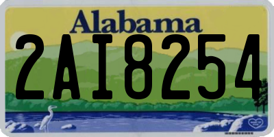 AL license plate 2AI8254