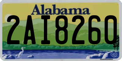 AL license plate 2AI8260