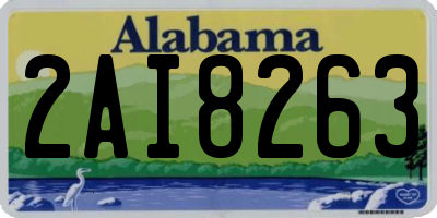 AL license plate 2AI8263