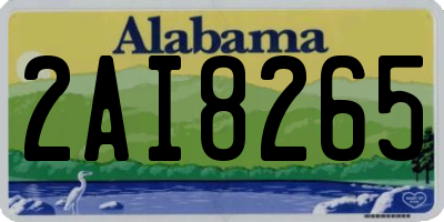 AL license plate 2AI8265