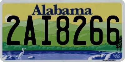 AL license plate 2AI8266