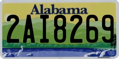 AL license plate 2AI8269