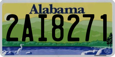 AL license plate 2AI8271
