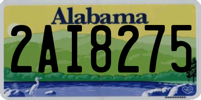 AL license plate 2AI8275