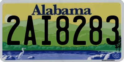 AL license plate 2AI8283