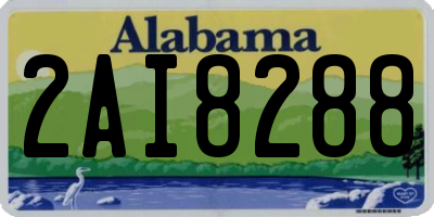 AL license plate 2AI8288