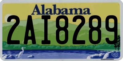 AL license plate 2AI8289