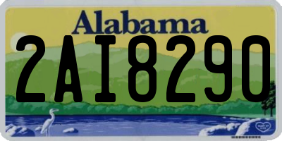 AL license plate 2AI8290