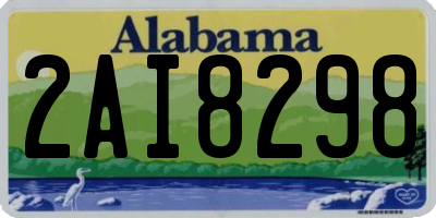 AL license plate 2AI8298