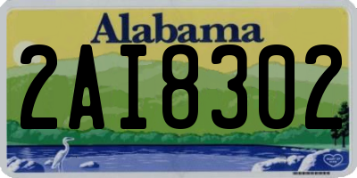AL license plate 2AI8302