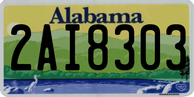 AL license plate 2AI8303