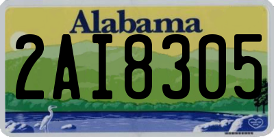 AL license plate 2AI8305