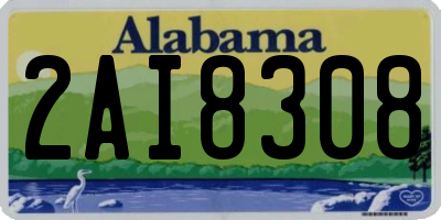 AL license plate 2AI8308