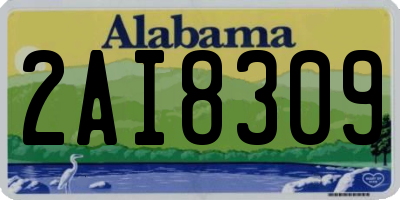 AL license plate 2AI8309
