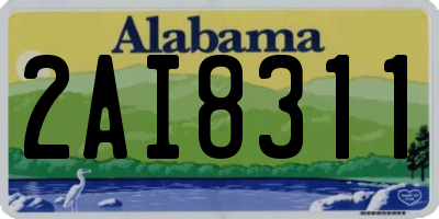 AL license plate 2AI8311