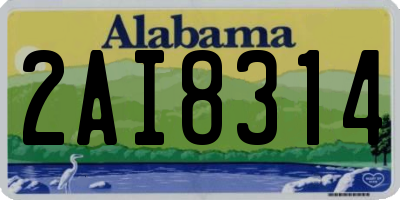 AL license plate 2AI8314
