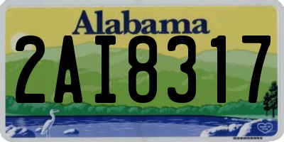 AL license plate 2AI8317