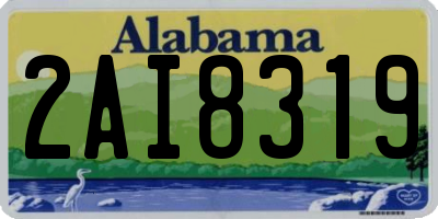 AL license plate 2AI8319