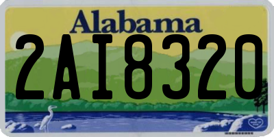 AL license plate 2AI8320