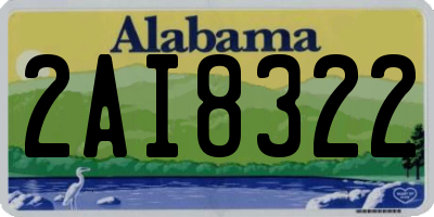 AL license plate 2AI8322