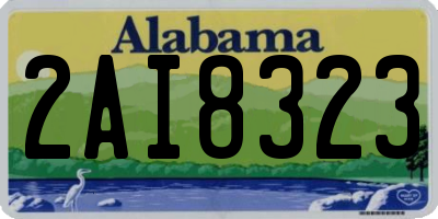 AL license plate 2AI8323