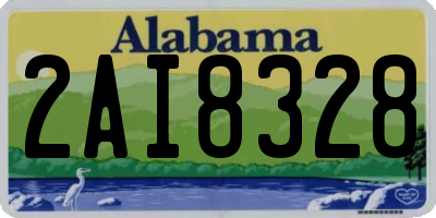 AL license plate 2AI8328