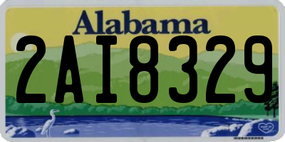 AL license plate 2AI8329