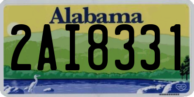 AL license plate 2AI8331