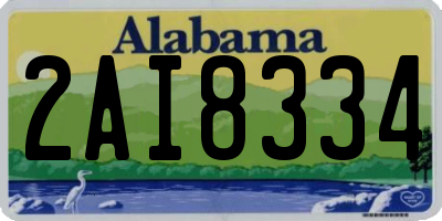 AL license plate 2AI8334