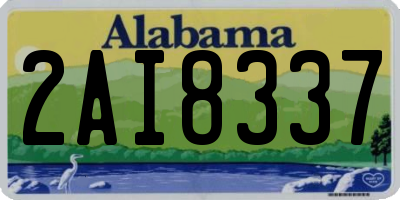 AL license plate 2AI8337