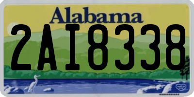 AL license plate 2AI8338
