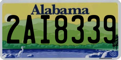 AL license plate 2AI8339