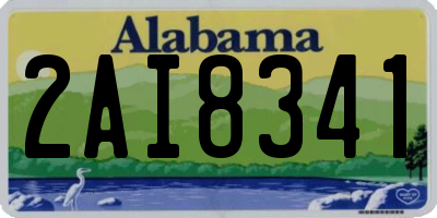 AL license plate 2AI8341
