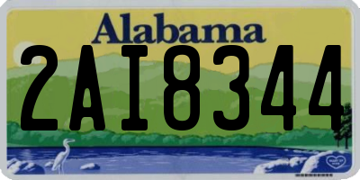 AL license plate 2AI8344