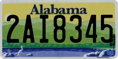 AL license plate 2AI8345
