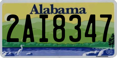 AL license plate 2AI8347