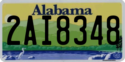 AL license plate 2AI8348