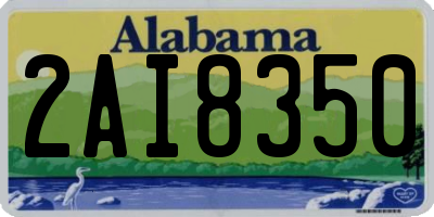 AL license plate 2AI8350