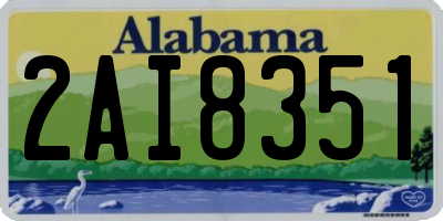 AL license plate 2AI8351