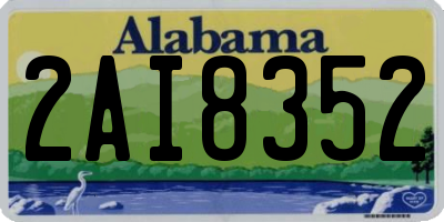 AL license plate 2AI8352