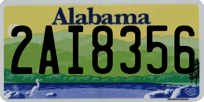 AL license plate 2AI8356