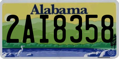 AL license plate 2AI8358